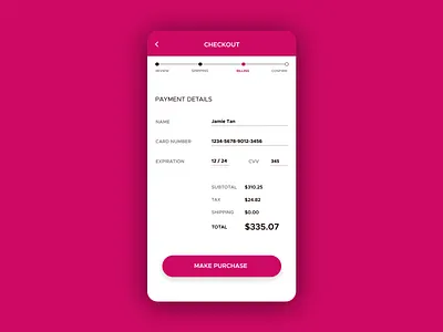 checkout screen design ui ux