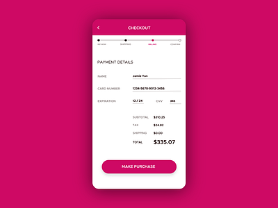 checkout screen design ui ux