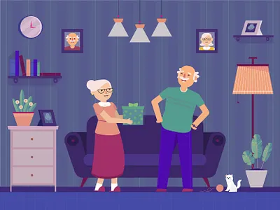 I Wanna Grow Old With You artist characterdesign drawing flat illustration flatdesign gift illustration illustration art illustrator love valentine day vector vector illustration vectorart vectors