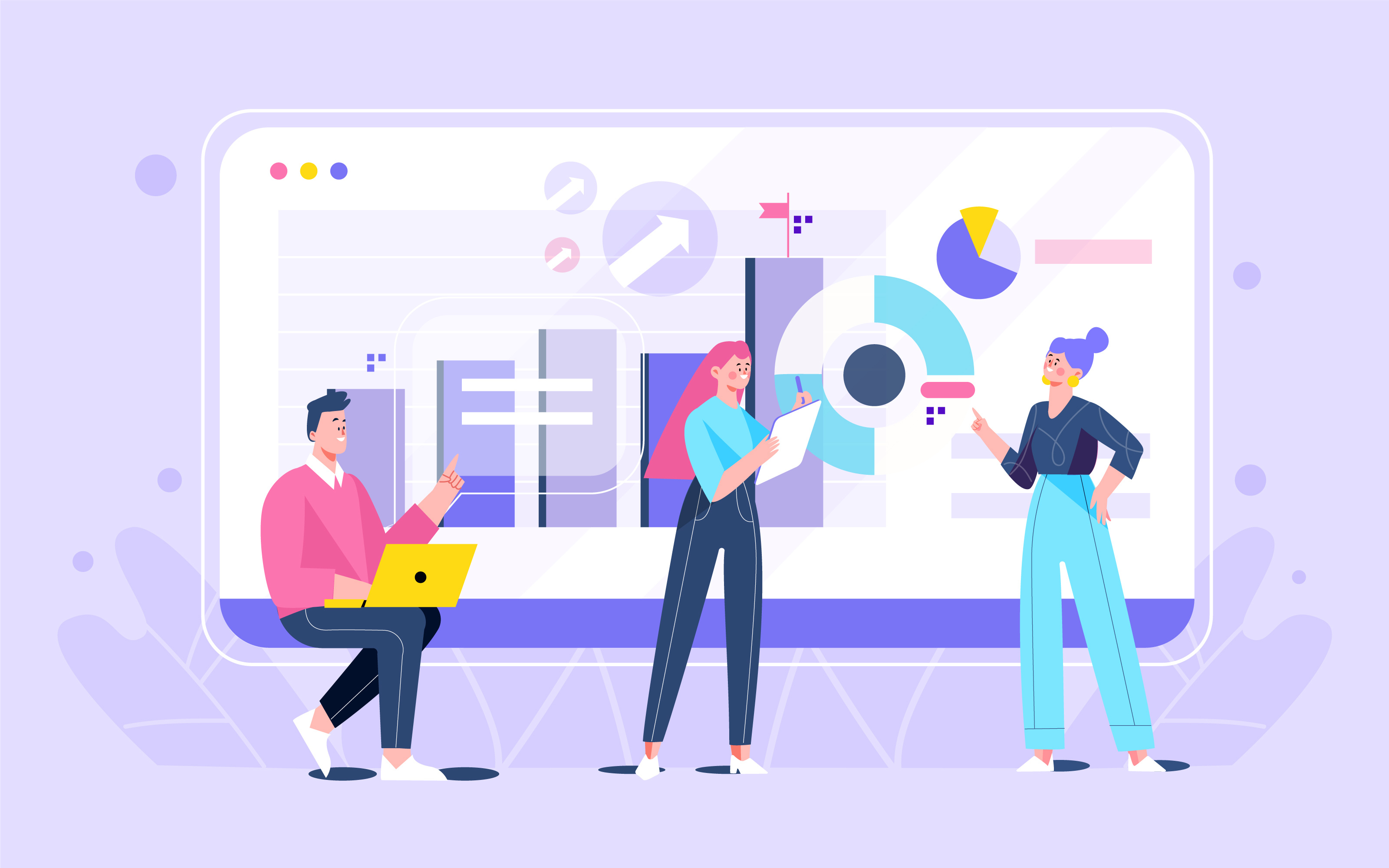 Example of Business People Analyzing Growth Charts