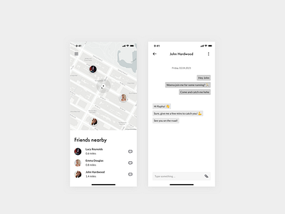 Daily UI 020 — Location Tracker around me challenge daily ui daily ui 020 dailyui friends futura geofence lato location location tracker minimalistic running tracker