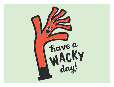 WackyDay design funny illustration illustrator tee tee design typography wacky wacky inflatable arm man