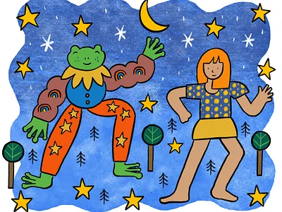 Dancing With The Frog Prince characterdesign design digitalart illustration kidslitartist