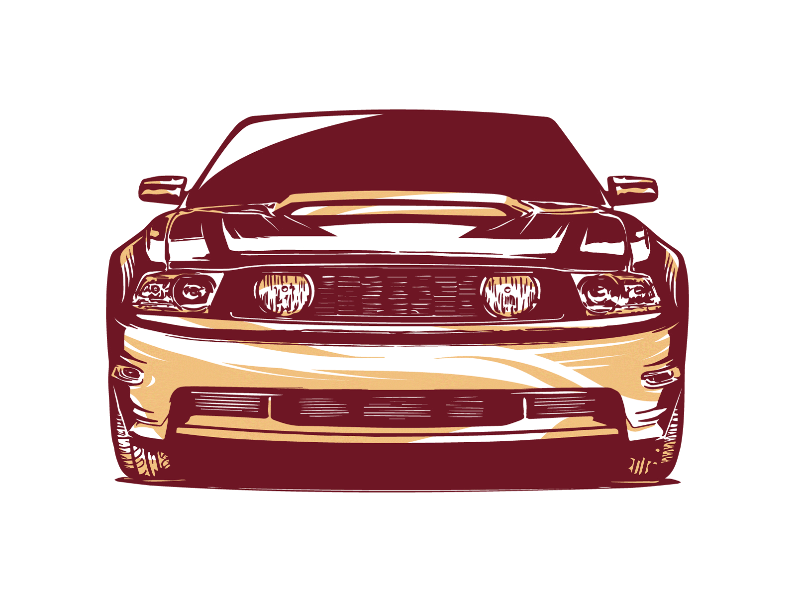 MustangFlash 500 animation car classic flash ford graphic gt illustration light mustang shelby vintage