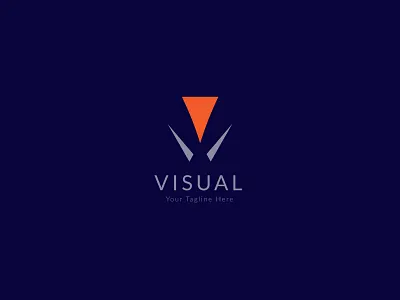 Visual Minimal Logo branding branding design design agency logo minimal minimal logo vector visual minimal logo visual minimal logo