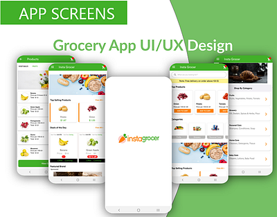 Grocery app UI/UX design adobexd design figma mobile app mobile app design mobile app ui sketch ui ui ux ui design uiux uxdesign