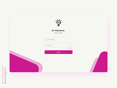 Minimal Dashboard Login Screen clean design login login design login form login page minimal minimalism new ui design uidesign uiux webapp design webapplication webdesign website