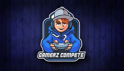 Gamerz Compete console gamer games gaming gaming logo headphone mascot logo ps5 streaming