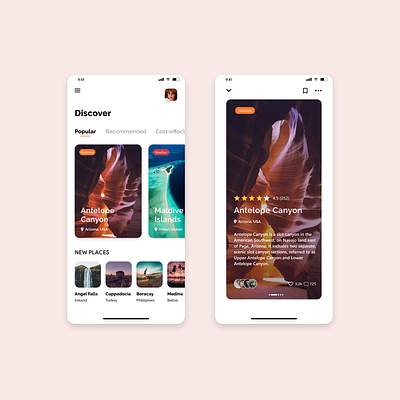 Travel - Mobile App UI appdesign travel uidesign uiux