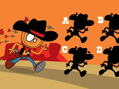 sheriff arrow book illustration cartoon cowboy cute design drawing eyes far west illustration kids orange photoshop pieloot red sheriff sketch smile story storyboard