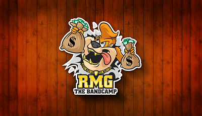 RMG Mascot logo cartoon character illustration mascot mascot logo typography