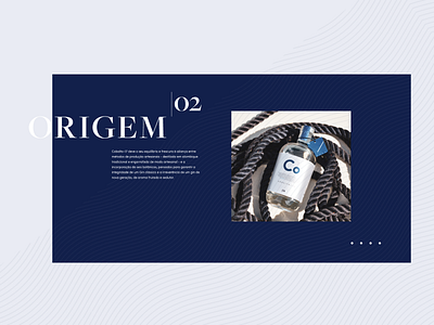 Cobalto Gin - Website | Origem adobexd bottlee columns design e commerce gin grid interaction interface landingpage responsive ui uidesign uxui waves web webdesign website wordpress