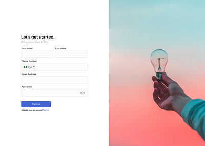 Sign up screen design ui uidesign