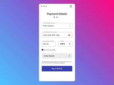 Credit Card Checkout appdesign dailyui dailyuichallenge uidesign