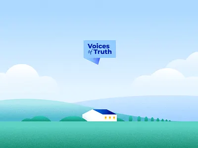 Voices of Truth chat field grain house illustartion logo truth voices