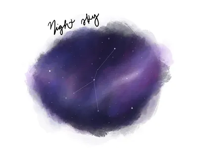 inktober day14 challenge gradient halloween inktober procreate sky star