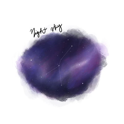 inktober day14 challenge gradient halloween inktober procreate sky star