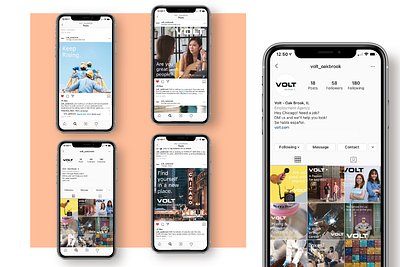 Volt Marketing Instagram 1 advertising campaign brand design branding business business social media concept design graphic design human resources identity instagram instagram design instagram post mockup recruiting social media social media design ux