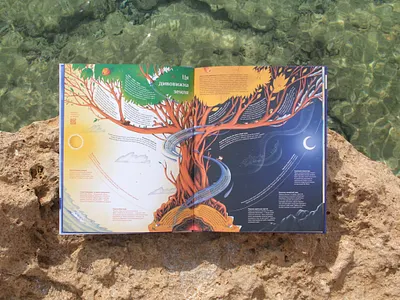 These Amazing Ukrainians: Land being day entity ground land moon mountains nature night rocks sea sun tree yinyang