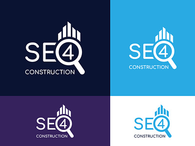 SEO Construction Company Logo flat logo graphic designer logo logo design logo design concept logo designer logodesign logotype minimal minimalist minimalist logo seo icon seo logo
