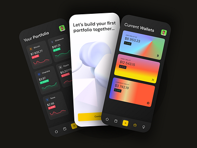 Crypto Wallet App bank app bank card banking app concept crypto crypto wallet cryptocurrency graph interface nav onboarding photo slider stats ui wallet
