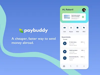Paybuddy Finance Wallet App animation banking banking app branding design designer digital agency ecommerce finance app finance ui illustration landing page logo minimal money money app typography ux ui wallet app web design