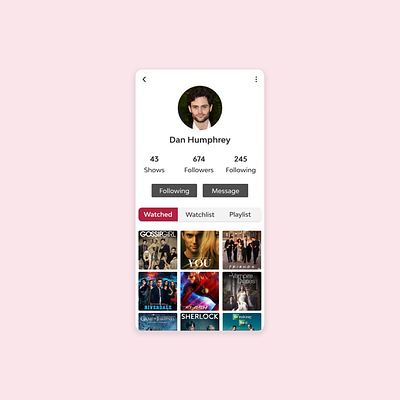 Profile Page appdesign dailyui dailyuichallenge uidesign uiux