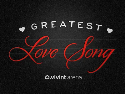 Greatest Love Song Tournament logo arena art design logo love song valentines day vivint arena