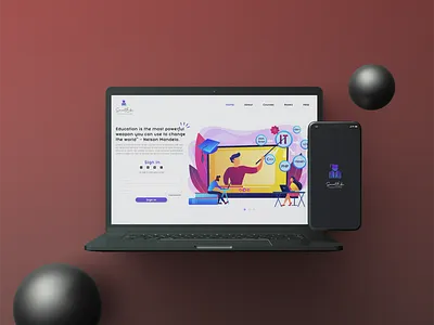 SMARTEDU app class concept design course dark mode dashboad design mobile online learning school ui ux web