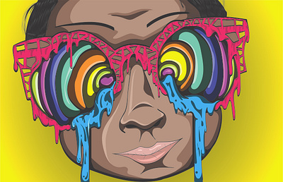 Custom Illustration | Melted abstract design illustration illustrator melted