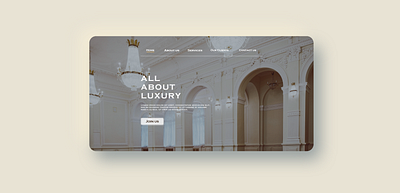 Luxury Decoration Landing page architecture decoration gothic font landing page light mode navigation ui ux white