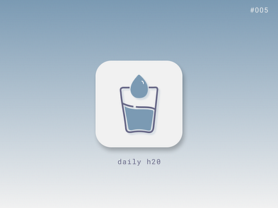 dailyui #005 - daily water 💧app icon adobe adobe illustrator dailyui dailyui005 dailyuichallenge figma illustration minimal mobile ui