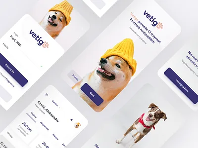 Pet Management Mobile App animals animals logo design minimalist mobile mobile app mobile design pet pets ui