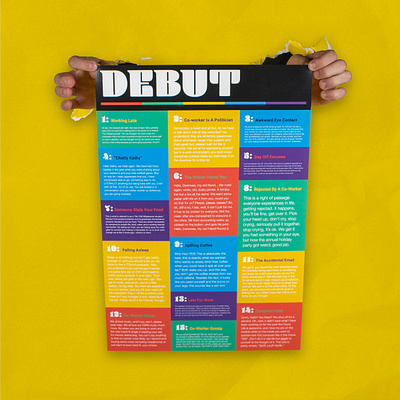 DEBUT Poster debut funny graphicdesign humor poster a day poster art type work