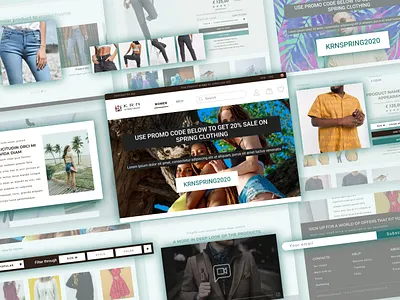 Clothing Shop Website UI Design clothing design desktop desktop design streetwear ui ui design ux ux design website website design