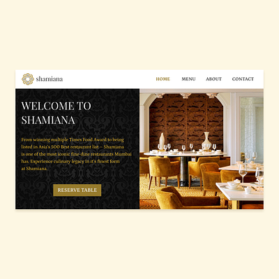 Restaurant Landing Page dailyui dailyuichallenge food restaurant uidesign uiux webdesign