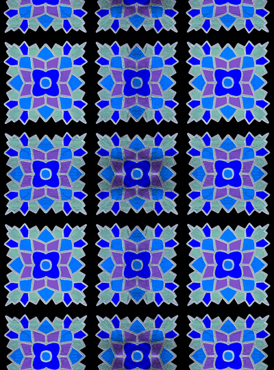 Flower Pattern blue design illustration mosaic ornament pattern stamp design