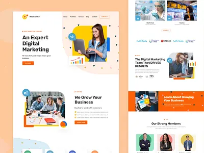 Digital Marketing Landing Page Design agency agency landing page agency website clean clean design clean ui landing design landing page landing page design landingpage maketing marketing agency minimal ui ui design uidesign ux ux design uxdesign