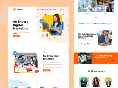 Digital Marketing Landing Page Design agency agency landing page agency website clean clean design clean ui landing design landing page landing page design landingpage maketing marketing agency minimal ui ui design uidesign ux ux design uxdesign