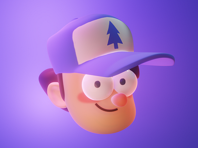 Dipper 3d blender icon illustration logo