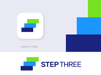 step three abstract awesome logo best designer best logo brand identity branding conceptual efficient growth life logo agency meaningful logo memorable morden pattern s letter s logo step talents three