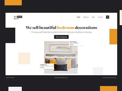 Bedroom decorations ecommerce website adobe xd bedroom bedroom decor header header design interior design web web design