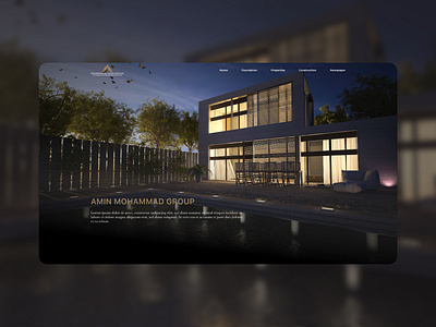 Landing Page for Amin Mohammad Group adobe adobexd branding design minimal ui ux xd