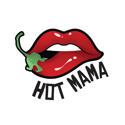 HOT MAMA chili sauce branding design food logo