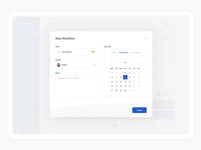 Workflow Manager Web App - New Workflow app crm task manager ui ux web app