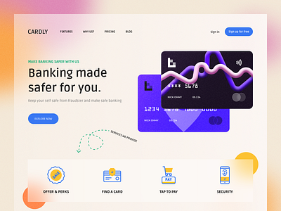 Cardly Design banking card card design cards cards ui creditcard debitcard design online banking safe banking security ui web