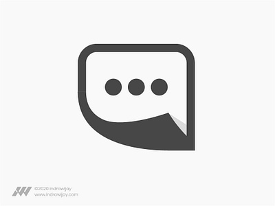 Paper Chat Logo Design apps brand branding chat icon identity logo mark message messanger simple symbol