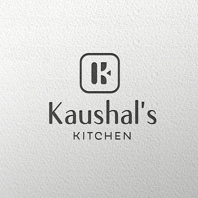 Kaushal's Kitchen icon line art logo logo design minimal