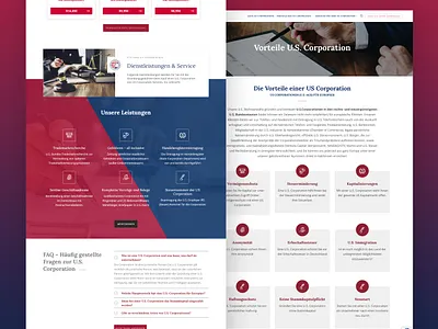 us corporation branding cms development designer front end development web template website builder website design wordpress