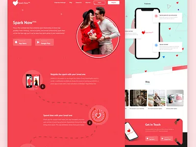 Spark Now Landing Page design minimal typography ui ux web website